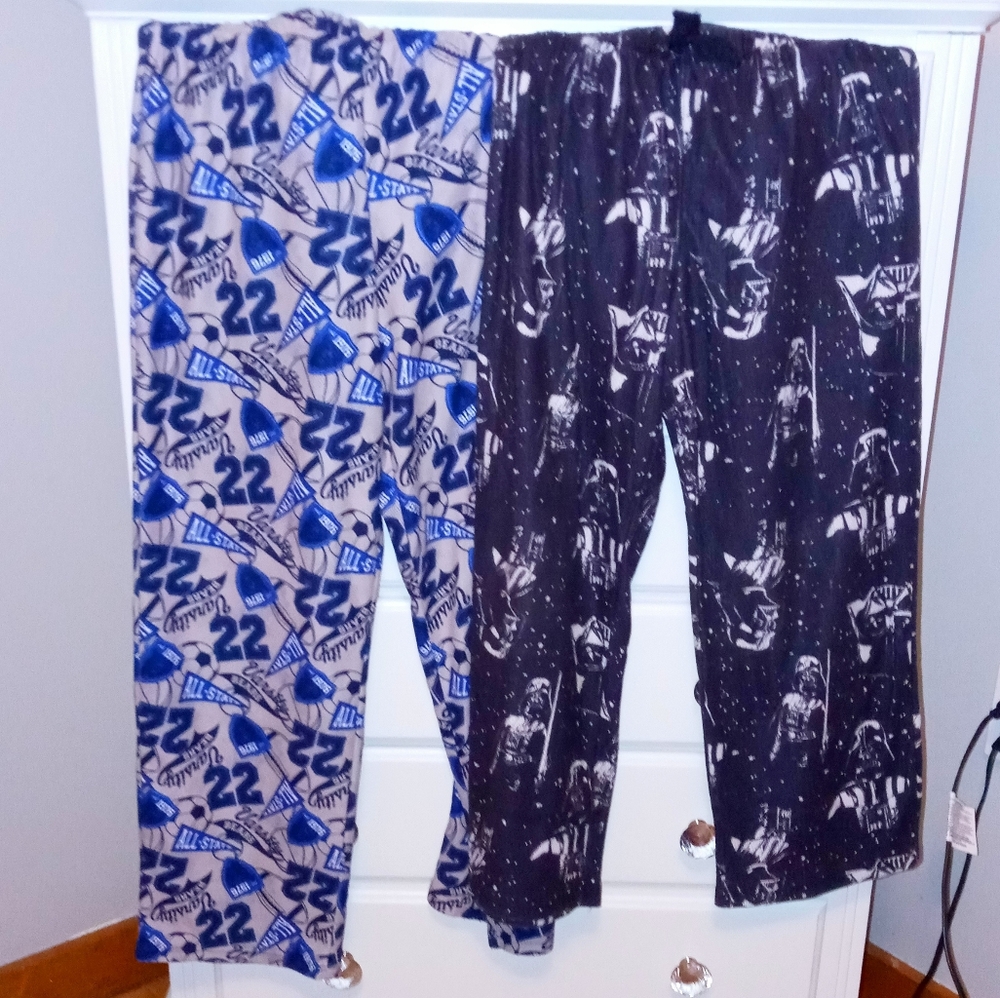 2 pairs of boys pajama pants size L